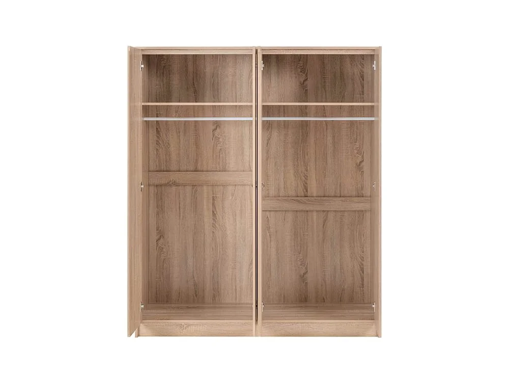 Seconique Seconique Malvern Sonoma Oak 4 Door Wardrobe