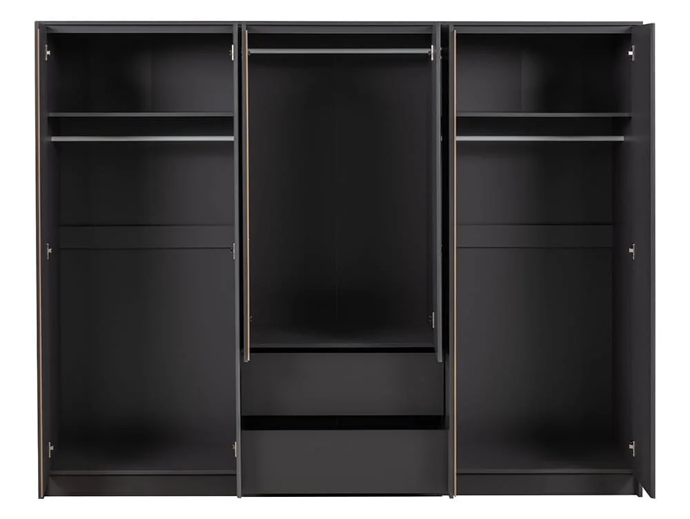 Seconique Seconique Malvern Grey 6 Door 2 Drawer Wardrobe