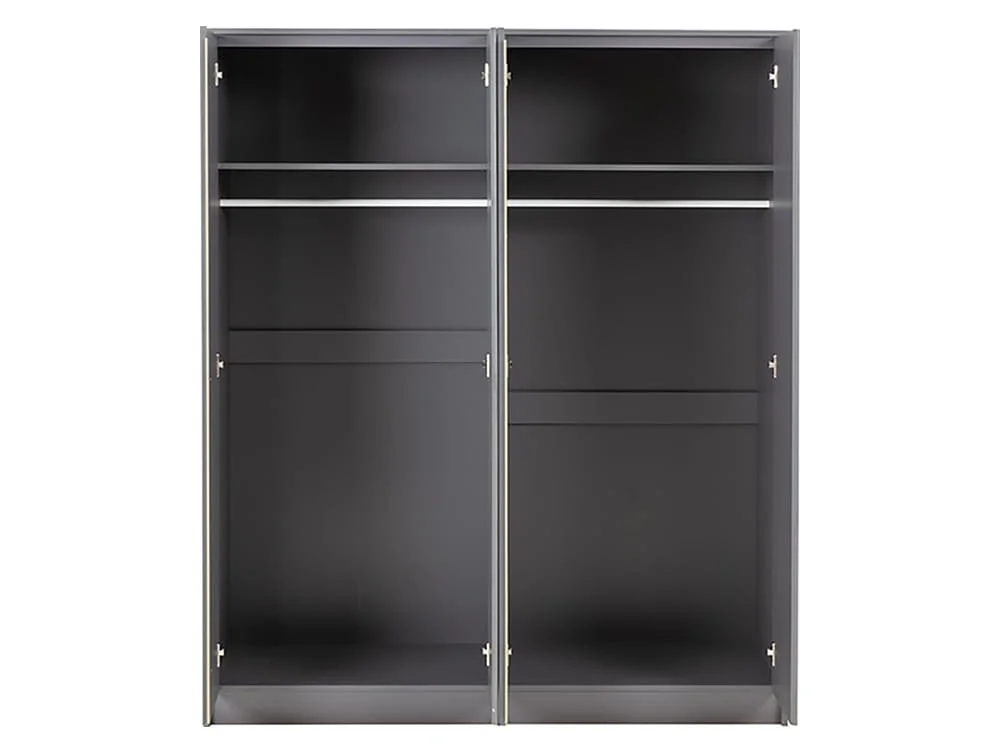 Seconique Seconique Malvern Grey 4 Door Wardrobe
