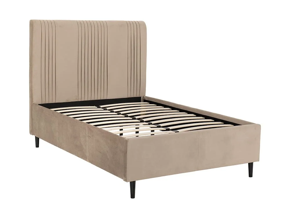 Seconique Seconique Maine Taupe Velvet Bed Frame