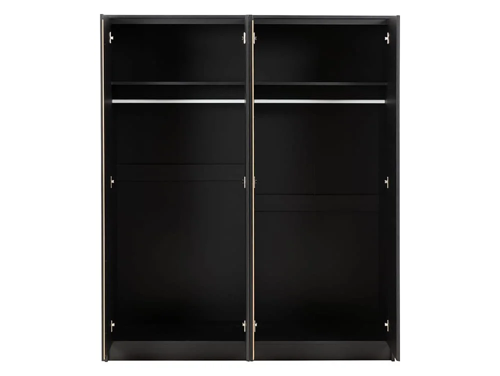 Seconique Seconique Malvern Black 4 Door Wardrobe