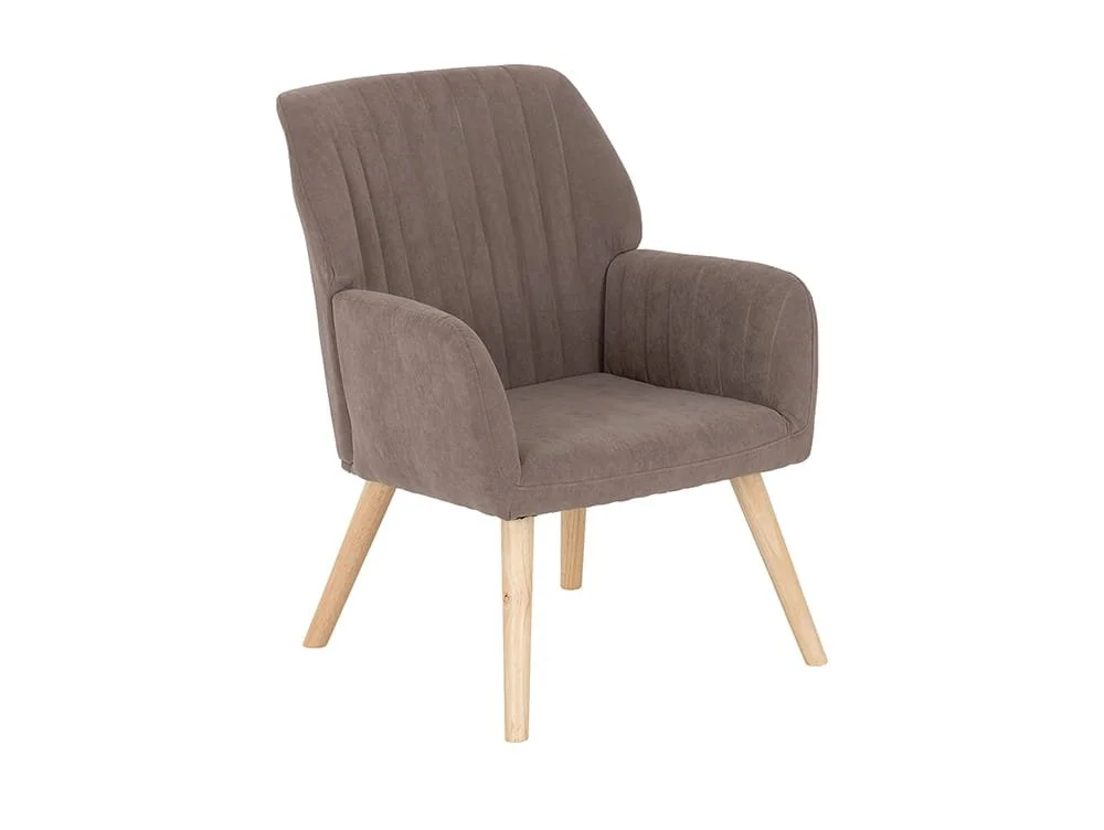 Seconique Seconique Jordan Brown Velvet Accent Chair