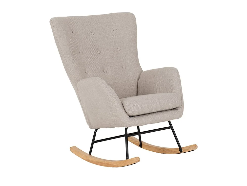 Seconique Seconique Hayden Beige Fabric Rocking Chair