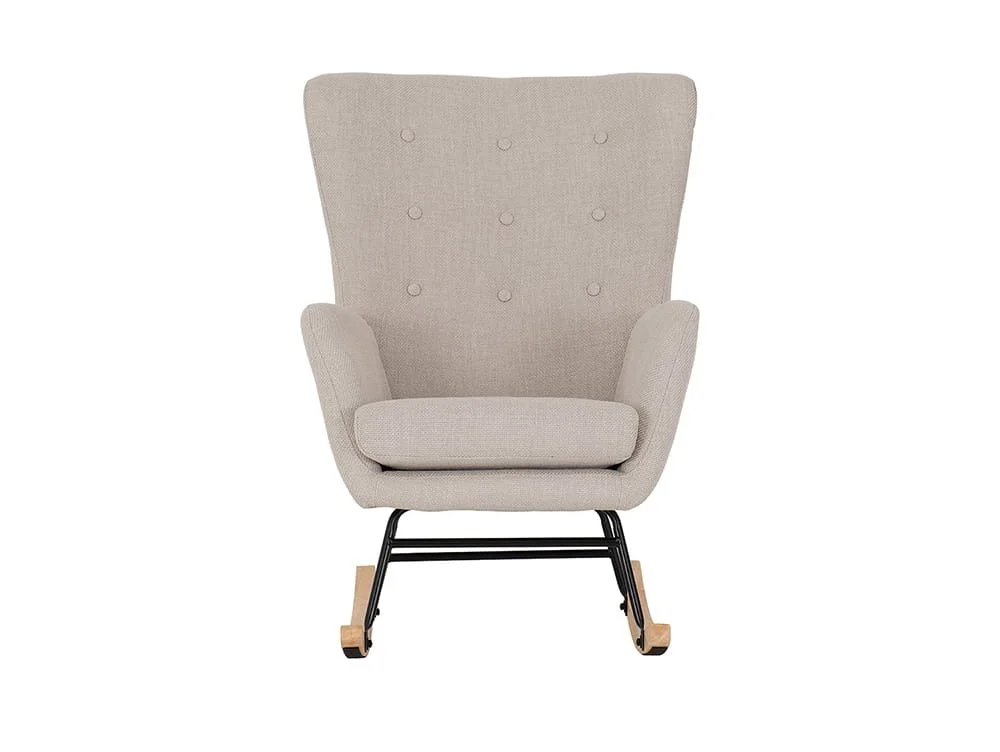Seconique Seconique Hayden Beige Fabric Rocking Chair