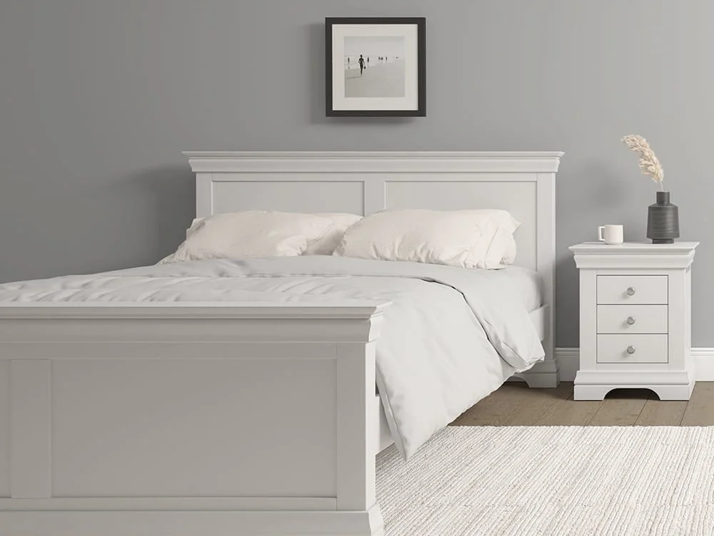 Seconique Seconique Bordeaux Ivory Wooden Bed Frame (High Footend)