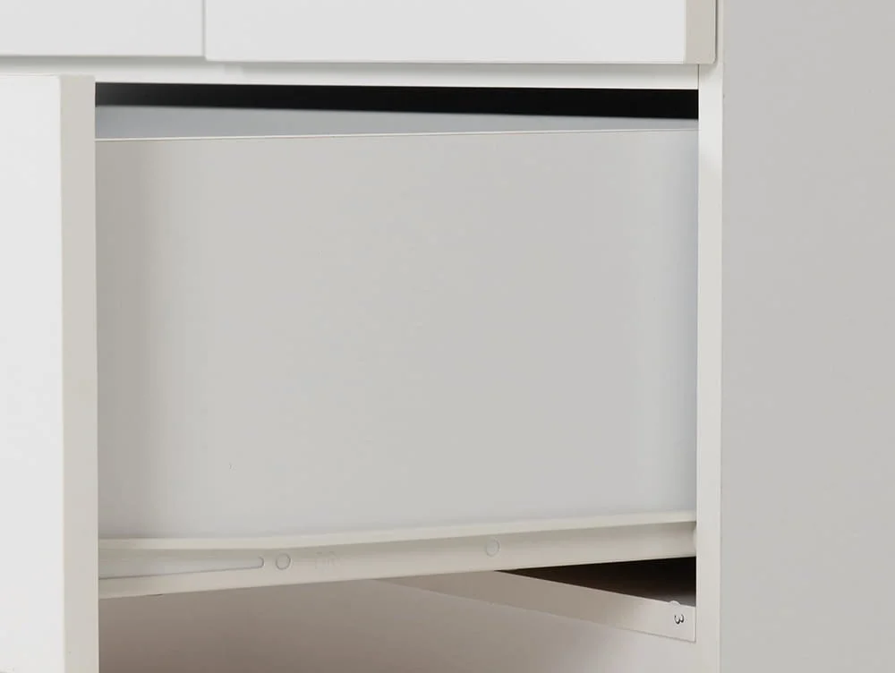 Seconique Seconique Dakota White 2 Door 1 Drawer Mirrored Wardrobe