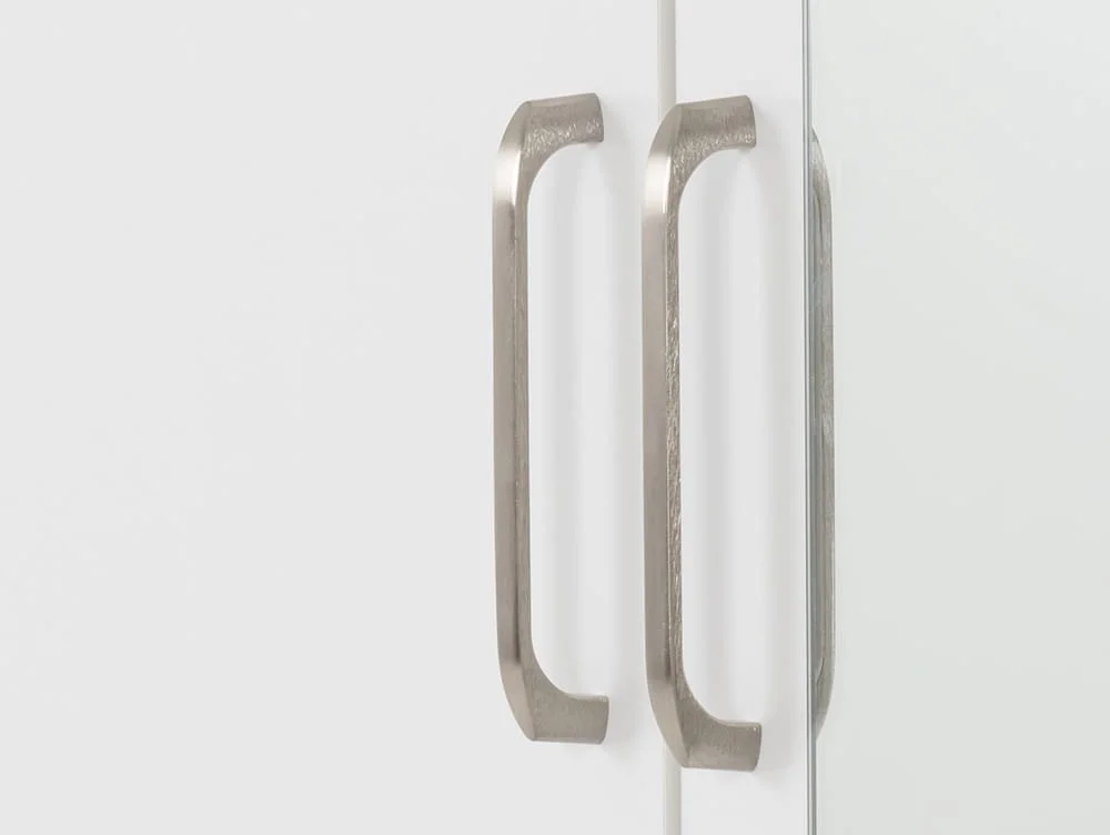 Seconique Seconique Dakota White 2 Door 1 Drawer Mirrored Wardrobe