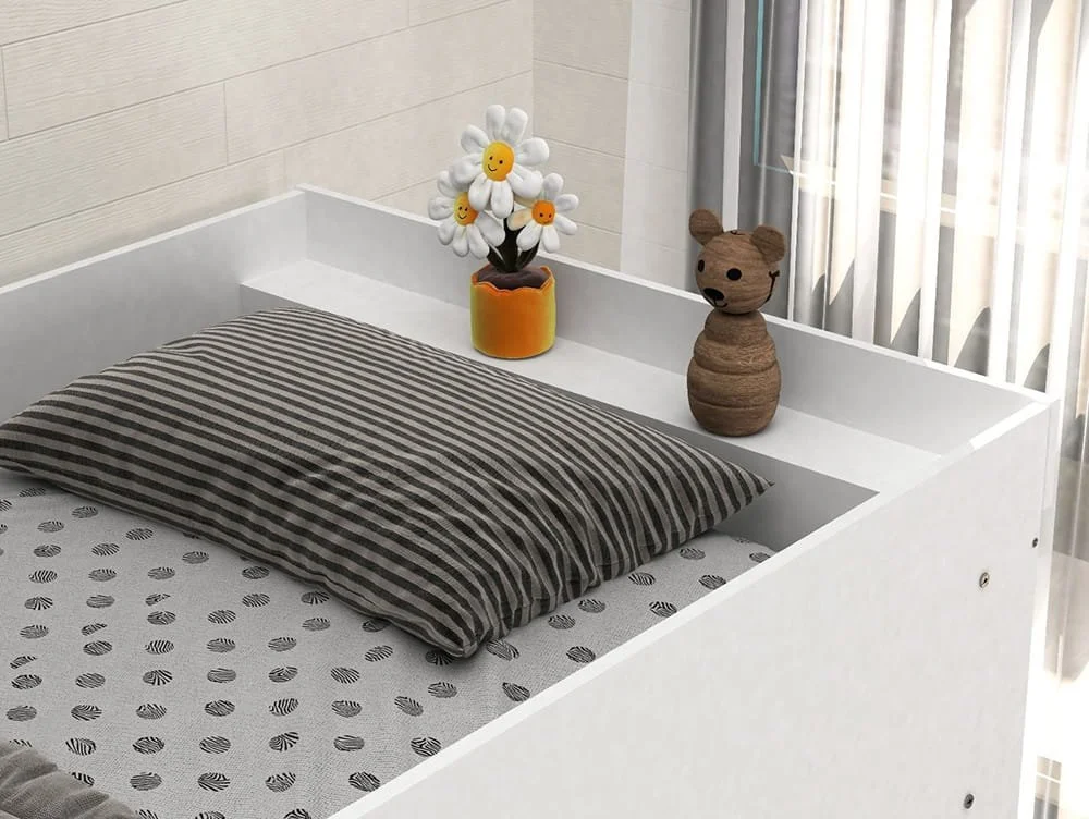 Kidsaw Kidsaw Canbrera White Wooden Mid Sleeper Bed