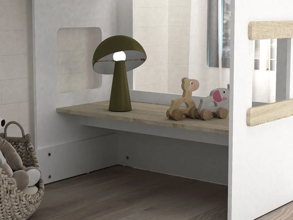 Kidsaw Kidsaw Canbrera White Wooden Mid Sleeper Bed