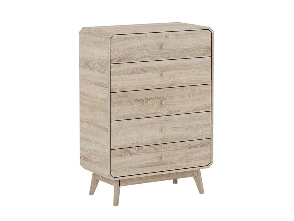 Kidsaw Kidsaw Janeiro Oak 5 Drawer Chest of Drawers