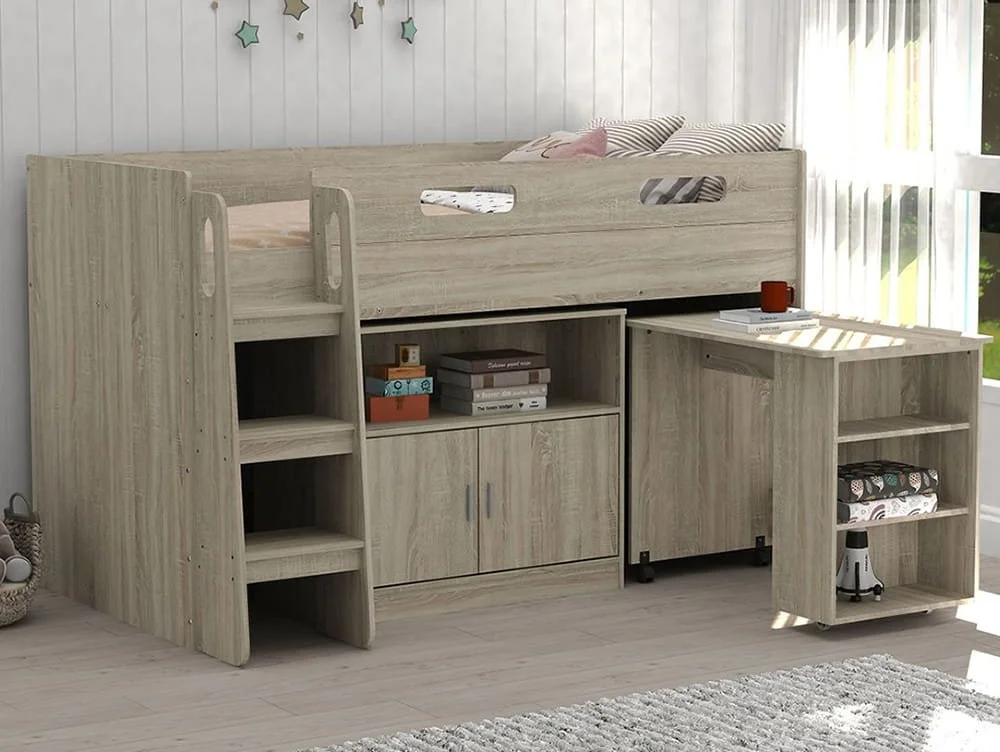 Kidsaw Kidsaw Wellington Oak Mid Sleeper Bed Frame