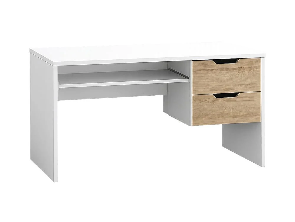 Kidsaw Kidsaw Swansea White and Oak 2 Drawer Desk