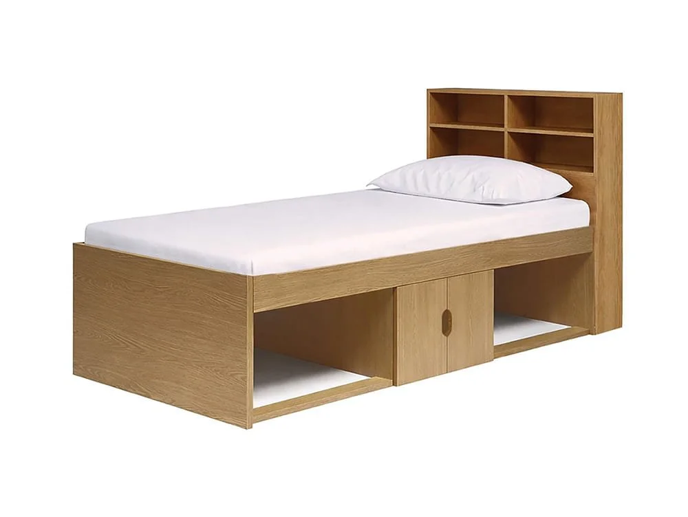 Kidsaw Kidsaw Low Cabin Oak Bookcase Headboard Cabin Bed Frame