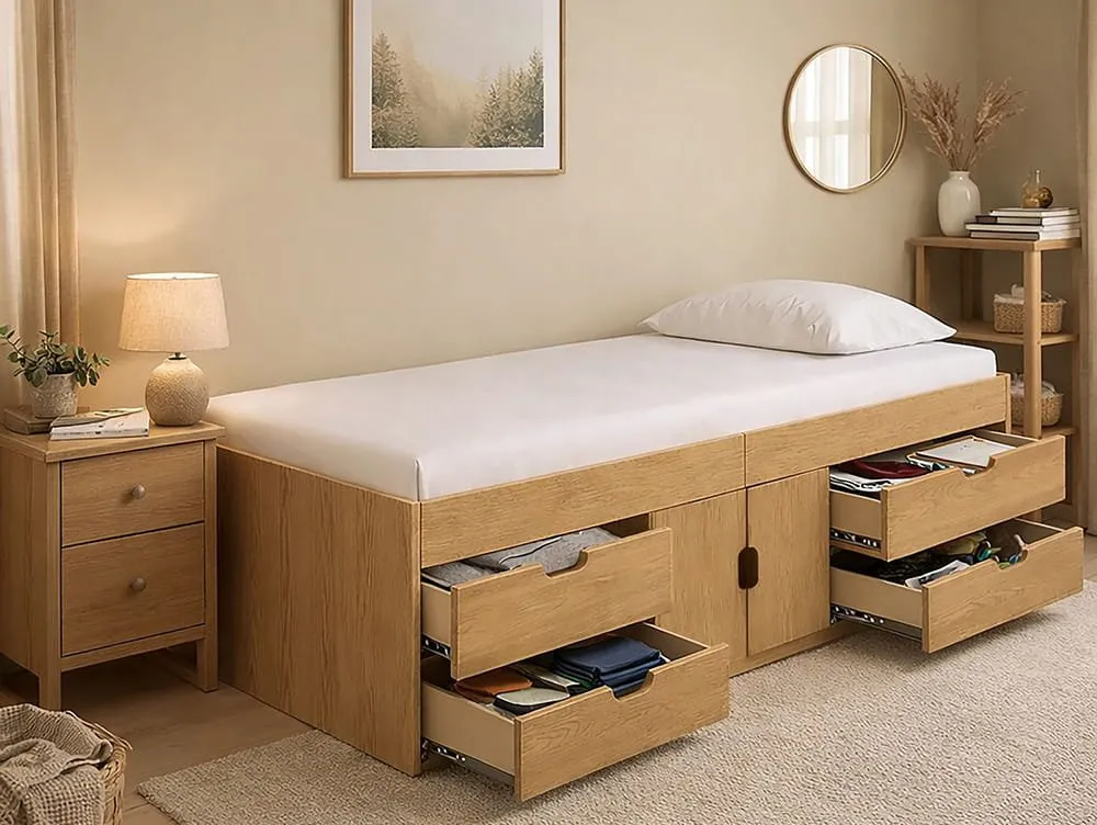 Kidsaw Kidsaw Captains Oak Cabin Bed Frame
