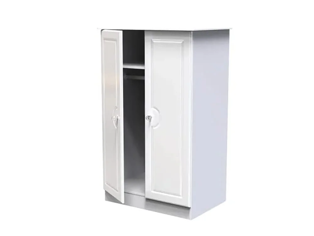 Welcome Welcome Balmoral White High Gloss Childrens Small 2 Door Wardrobe (Assembled)
