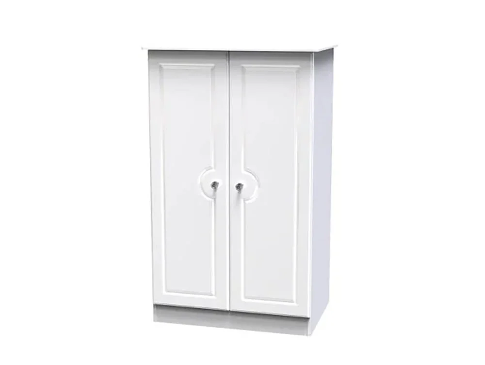 Welcome Welcome Balmoral White High Gloss Childrens Small 2 Door Wardrobe (Assembled)