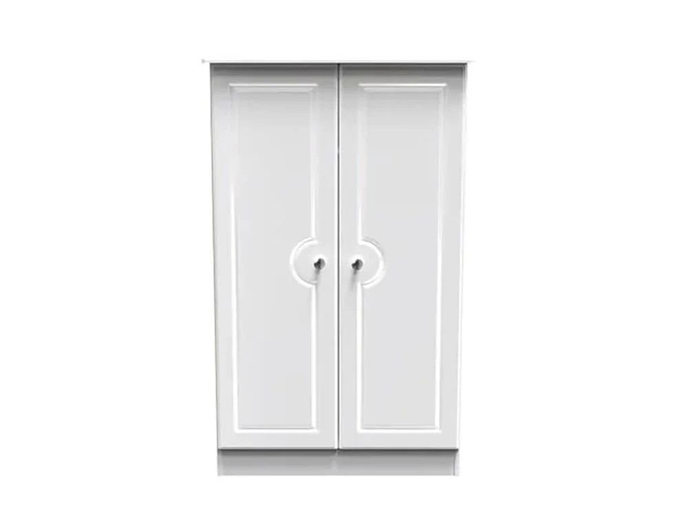 Welcome Welcome Balmoral White High Gloss Childrens Small 2 Door Wardrobe (Assembled)
