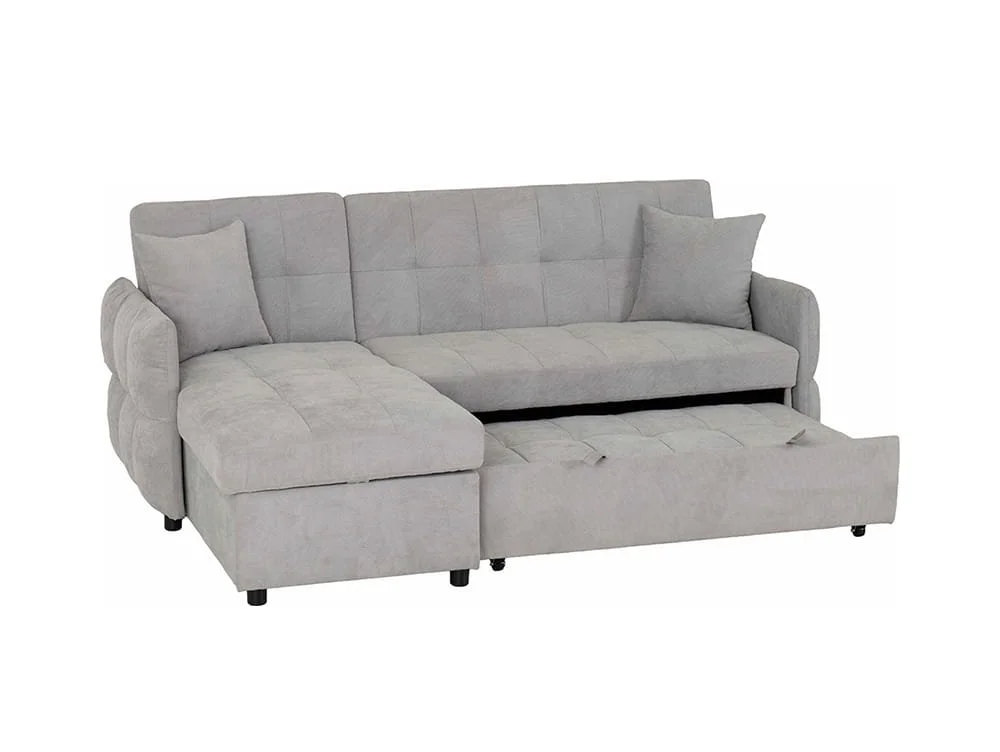 Seconique Seconique Chelsea Silver Grey Fabric Corner Sofa Bed