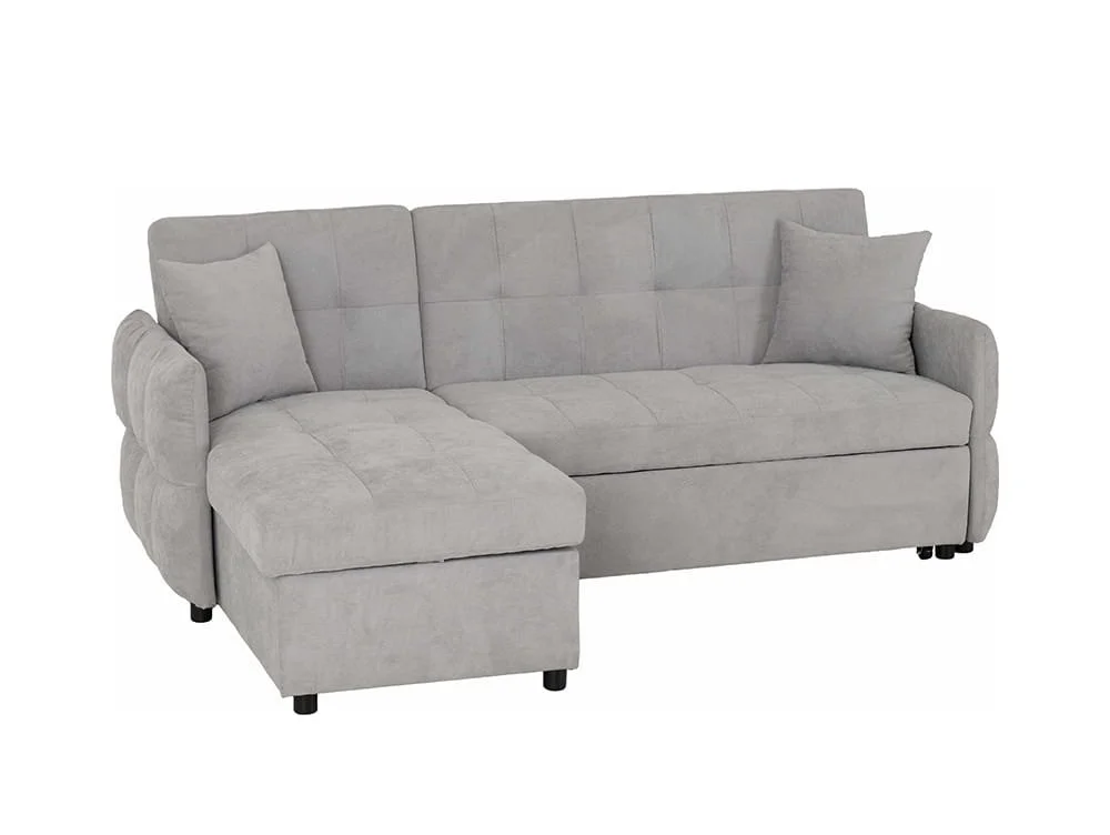 Seconique Seconique Chelsea Silver Grey Fabric Corner Sofa Bed
