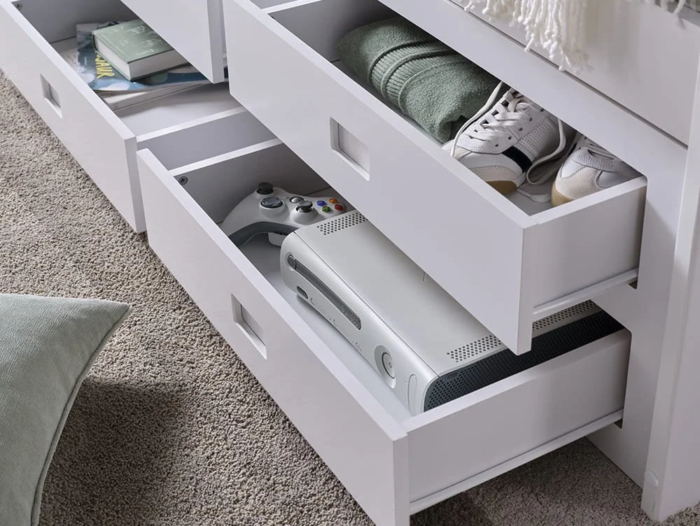 Bedmaster Bedmaster Nova White 6 Drawer Wooden Bed Frame