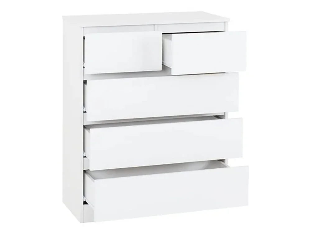 Seconique Seconique Malvern White 3+2 Drawer Chest of Drawers