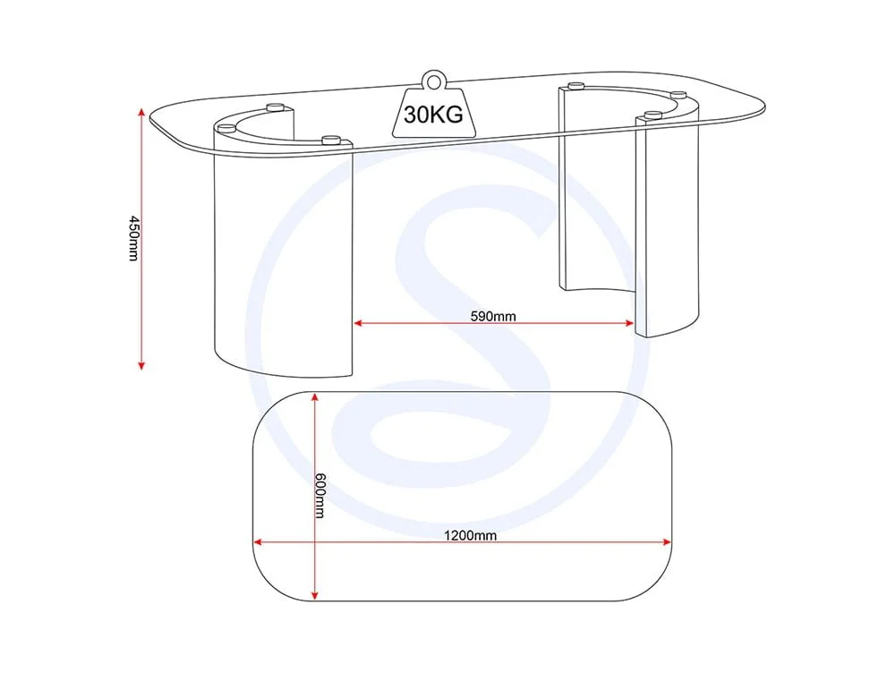 Seconique Seconique Modena Glass and Cream Marble Coffee Table
