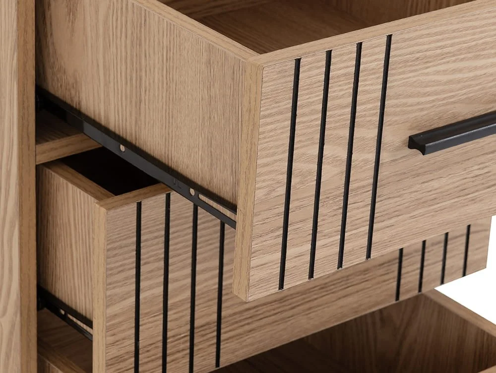 Seconique Seconique Tessa Natural Oak 3 Drawer Bedside Table