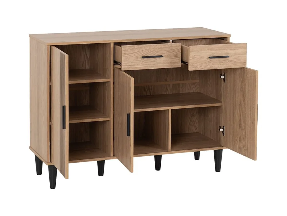 Seconique Seconique Tessa Natural Oak 3 Door 2 Drawer Sideboard