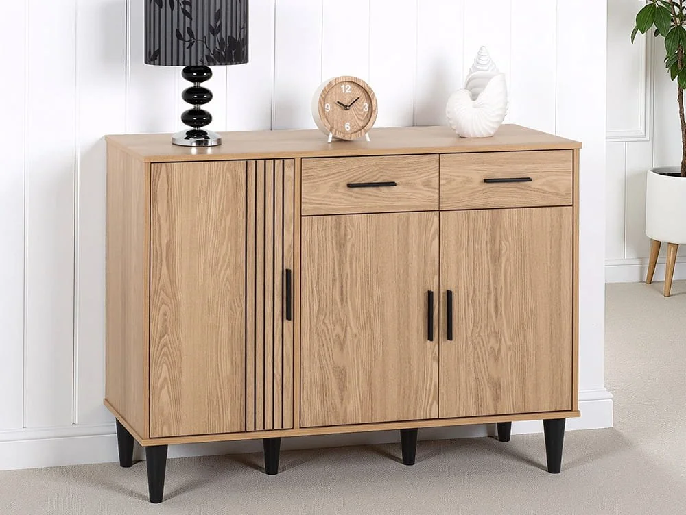 Seconique Seconique Tessa Natural Oak 3 Door 2 Drawer Sideboard