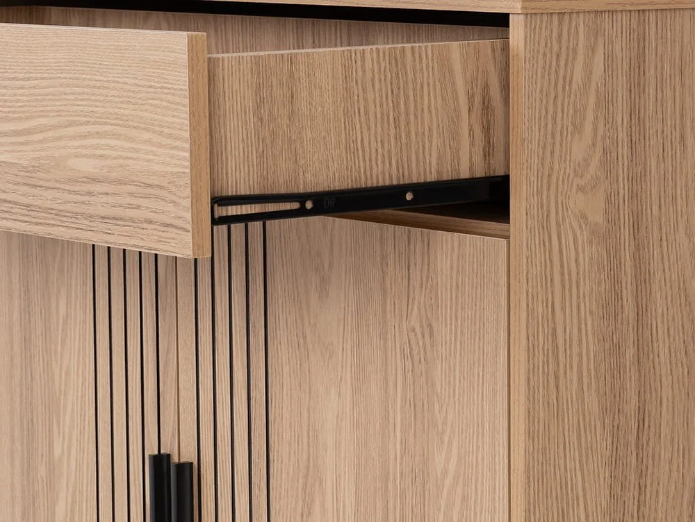 Seconique Seconique Tessa Natural Oak 2 Door 1 Drawer Sideboard