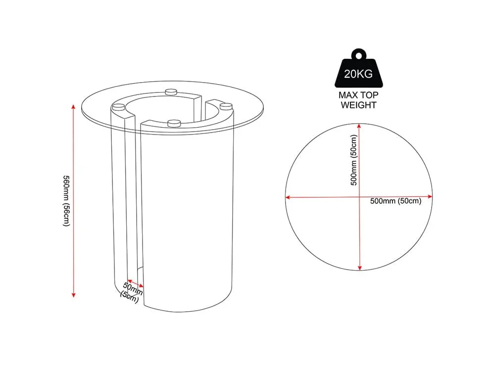 Seconique Seconique Modena Glass and Cream Marble Lamp Table