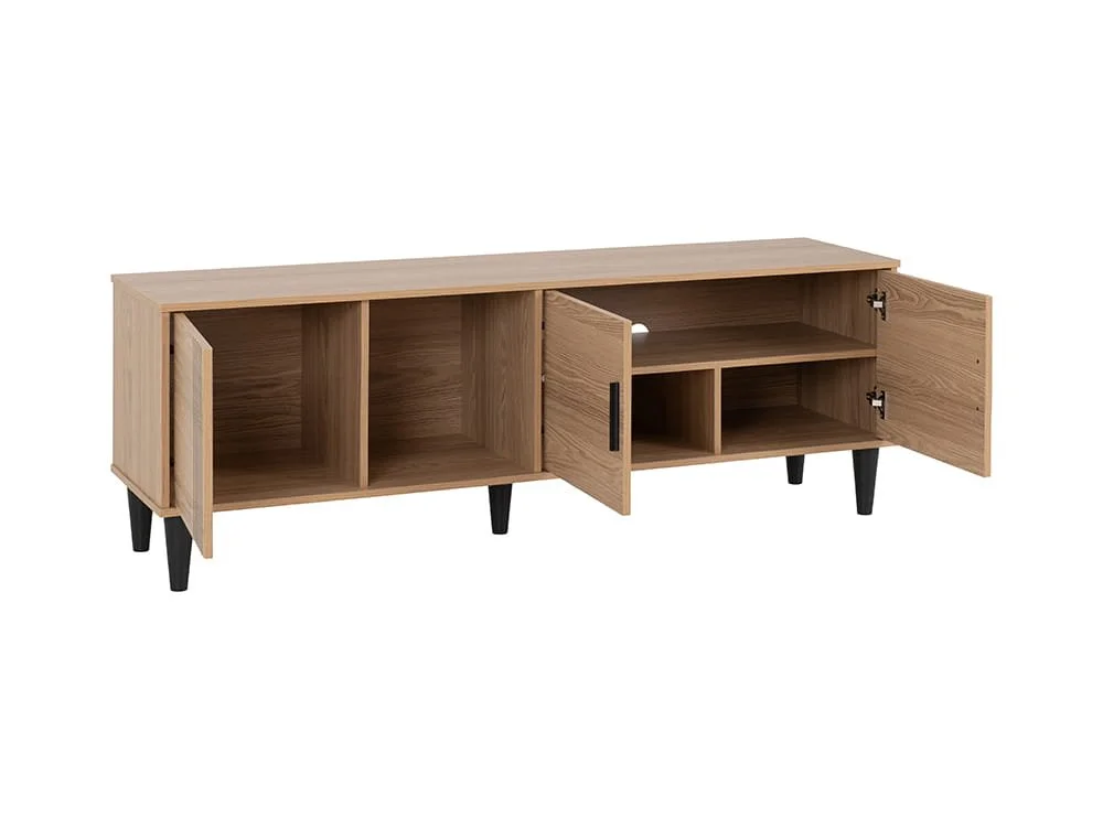 Seconique Seconique Tessa Natural Oak 3 Door TV Cabinet