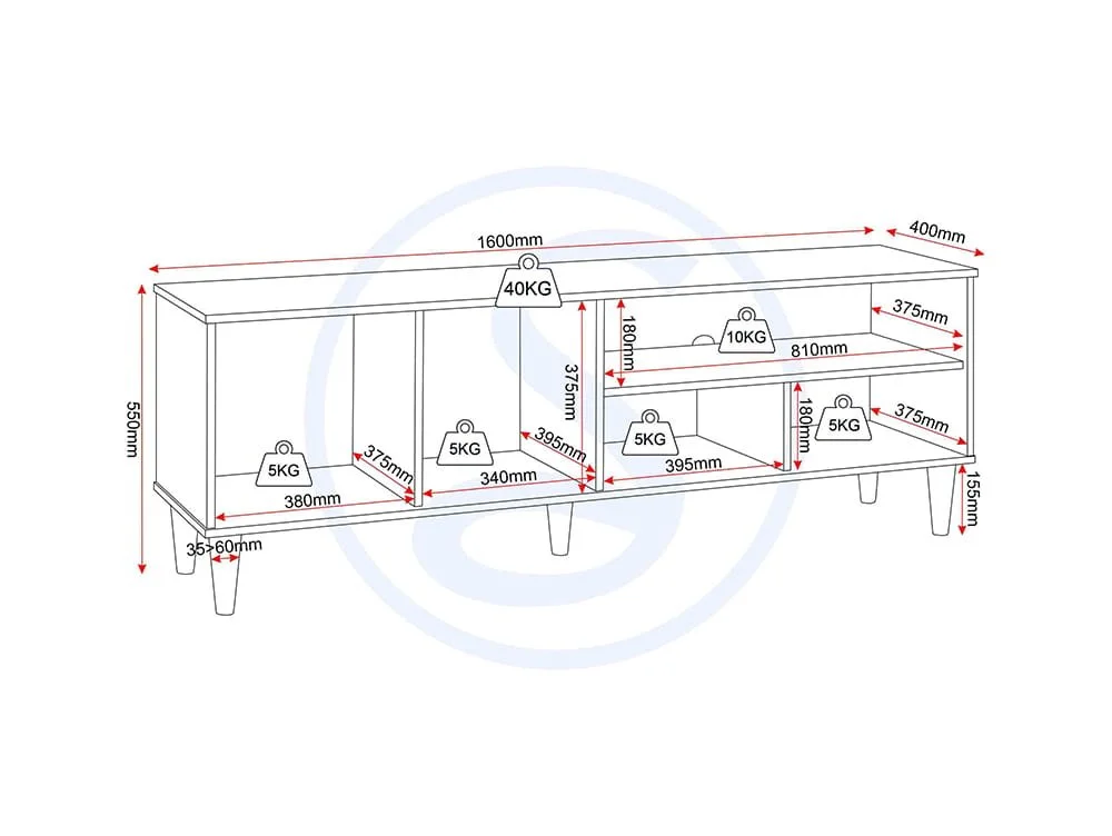 Seconique Seconique Tessa Natural Oak 3 Door TV Cabinet