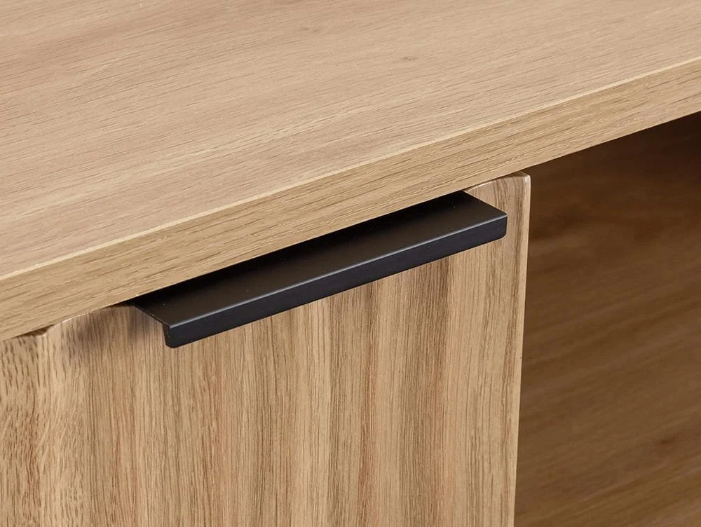 Seconique Seconique Miami Oak and Black 2 Door TV Cabinet
