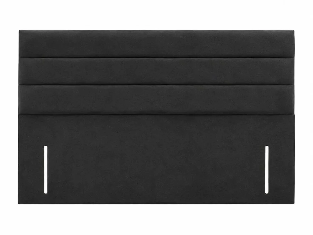 Willow & Eve Clearance - Willow & Eve Ariana Floor Standing 4ft Small Double Black Faux Suede Fabric Headboard