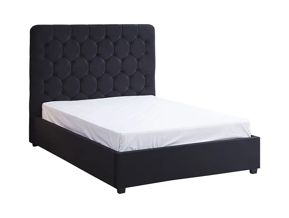Seconique Seconique Madison Black Velvet Fabric Bed Frame