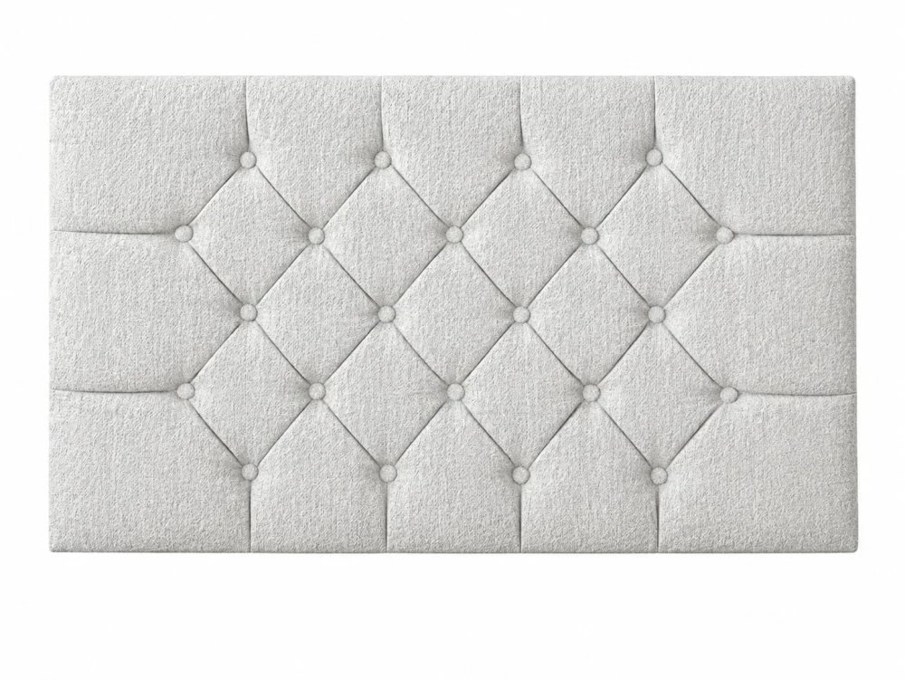 Flexisleep Clearance - Flexisleep Sheringham 3ft6 Large Single Cadiz Ice Fabric Strutted Headboard