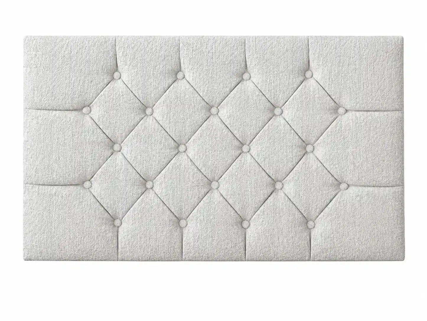 Flexisleep Clearance - Flexisleep Sheringham 3ft6 Large Single Cadiz Ice Fabric Strutted Headboard