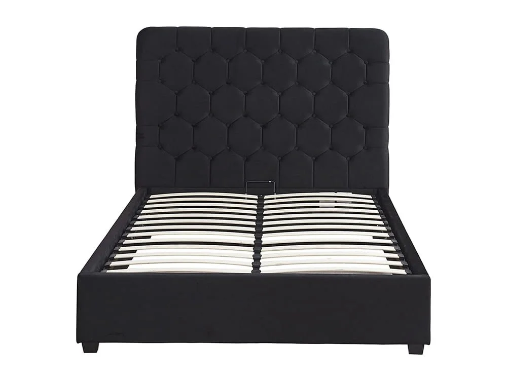 Seconique Seconique Madison Black Velvet Fabric Ottoman Bed Frame