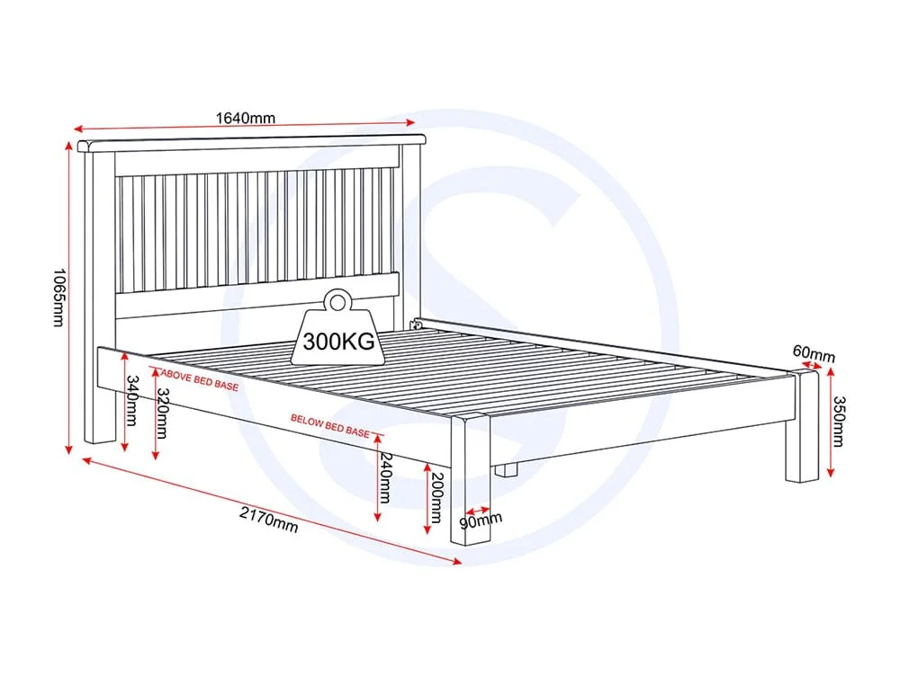 Seconique Seconique Windsor Ivory and Oak Wooden Bed Frame (Low Footend)