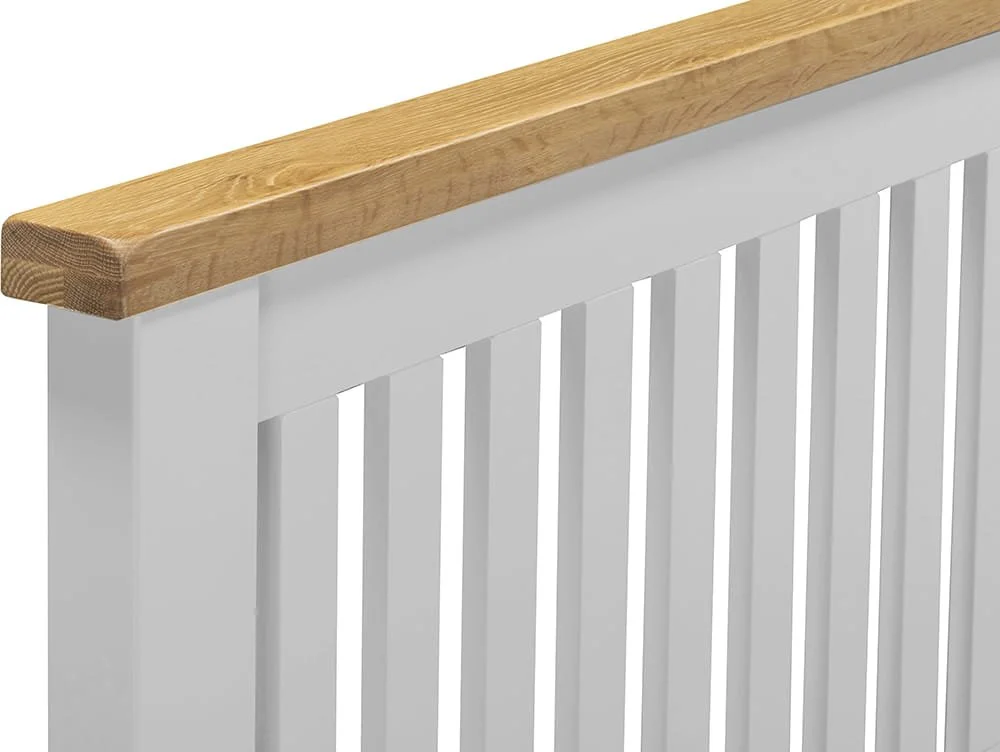 Seconique Seconique Windsor Pebble Grey and Oak Wooden Bed Frame (Low Footend)