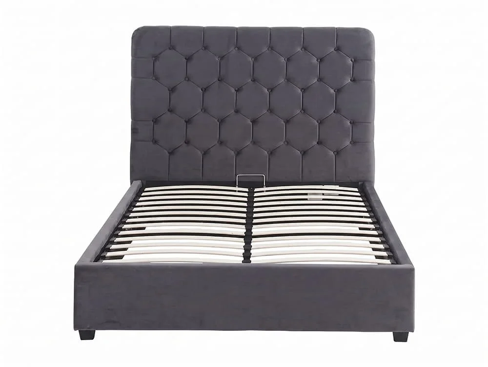Seconique Seconique Madison Black Velvet Fabric Bed Frame