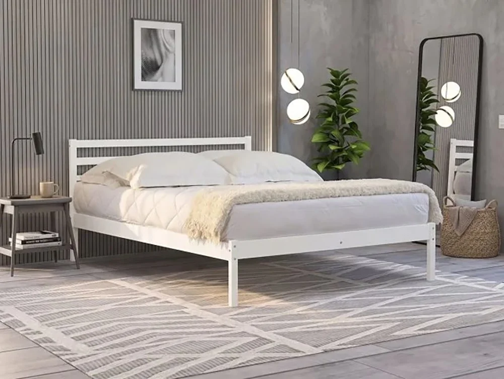 Flintshire Flintshire Maxwell White Wooden Bed Frame