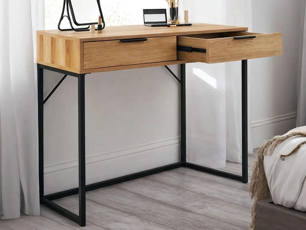 Julian Bowen Julian Bowen Bali Oak 2 Drawer Dressing Table