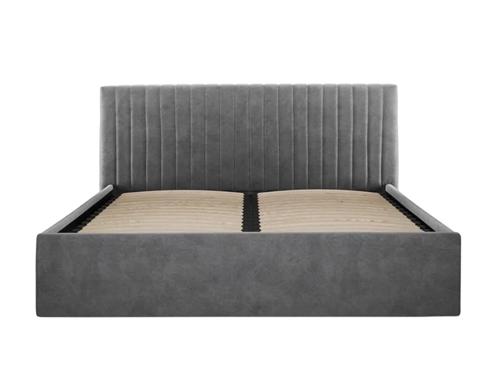 LPD LPD Berlin Silver Velvet Ottoman Bed Frame