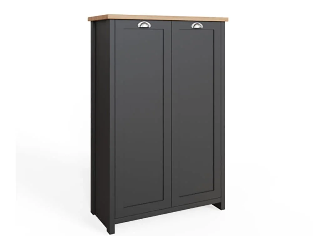 GFW GFW Lancaster Black 2 Door Shoe Cabinet