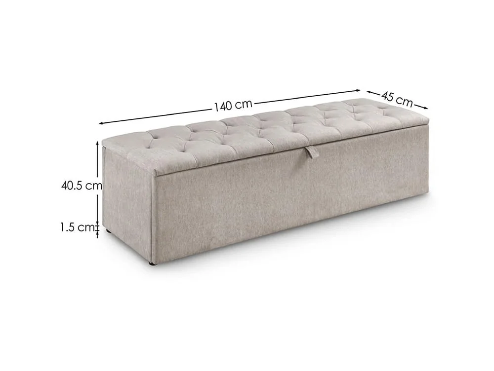 Julian Bowen Julian Bowen Ravello Mink Chenille Fabric Blanket Box
