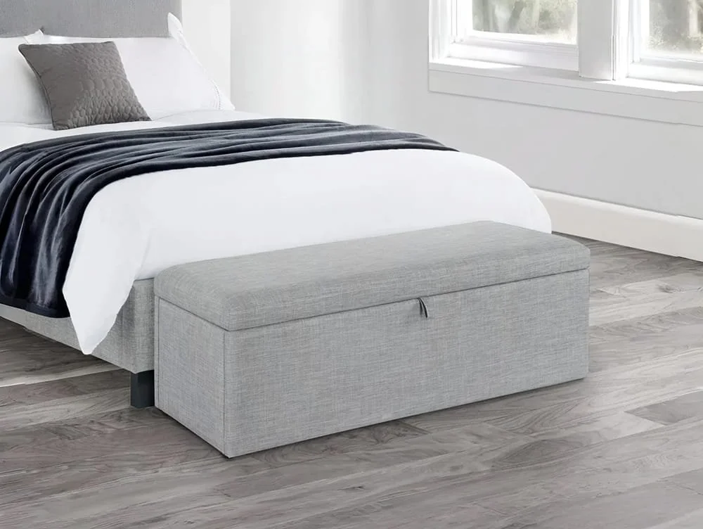 Julian Bowen Julian Bowen Sorrento Light Grey Linen Fabric Blanket Box