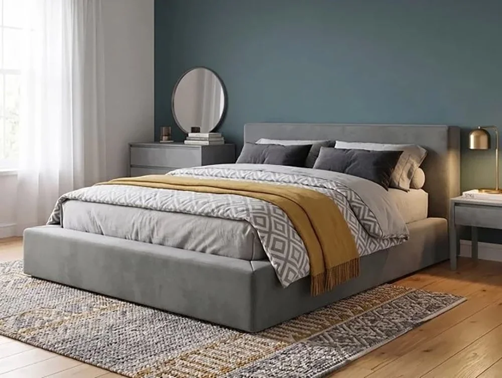 LPD LPD Soho Grey Velvet Bed Frame