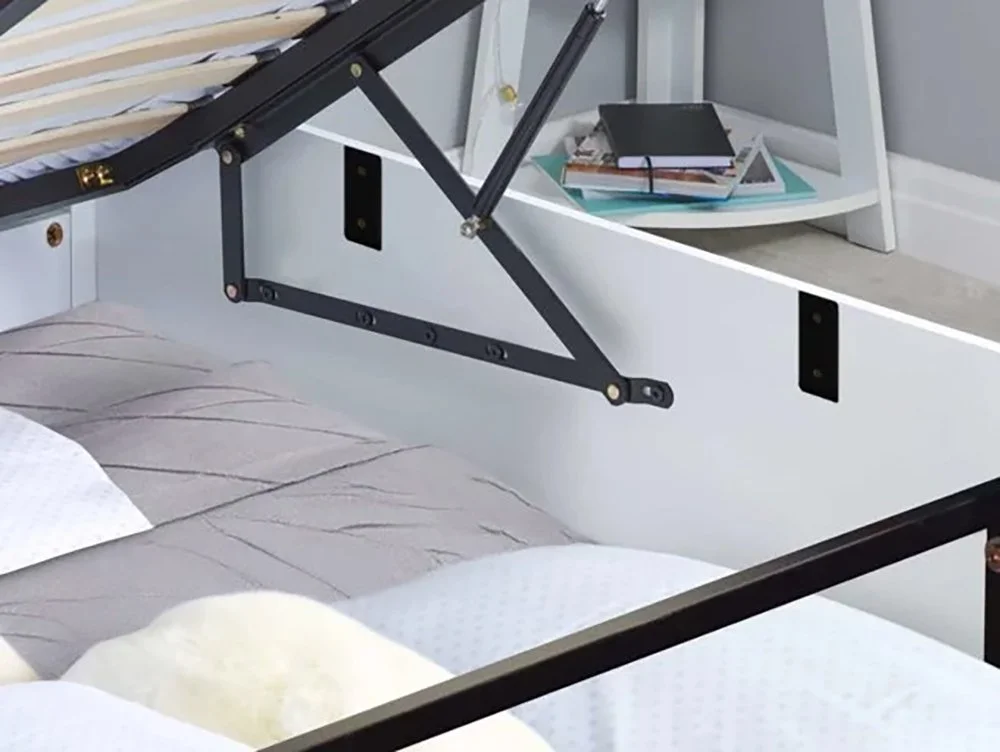 ASC ASC Serena White Wooden Ottoman Bed Frame